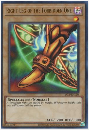 Right Leg of the Forbidden One – Legend of Blue Eyes White Dragon (25th Anniversary Edition) – LOB-EN120 – Near Mint