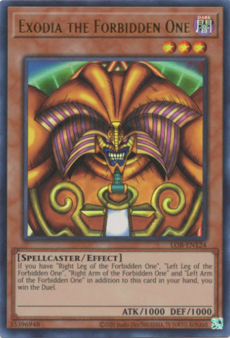 Exodia the Forbidden One – Legend of Blue Eyes White Dragon (25th Anniversary Edition) – LOB-EN124 – Near Mint