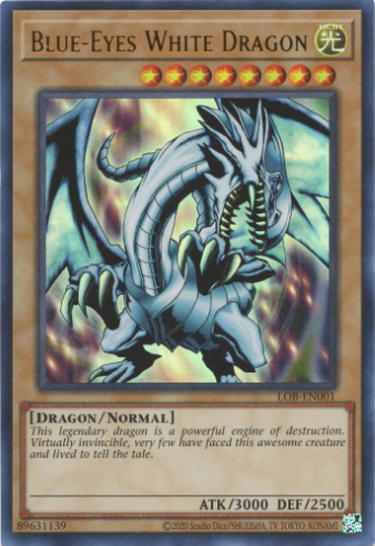 Blue-Eyes White Dragon – Legend of Blue Eyes White Dragon (25th Anniversary Edition) – LOB-EN001 – Near Mint