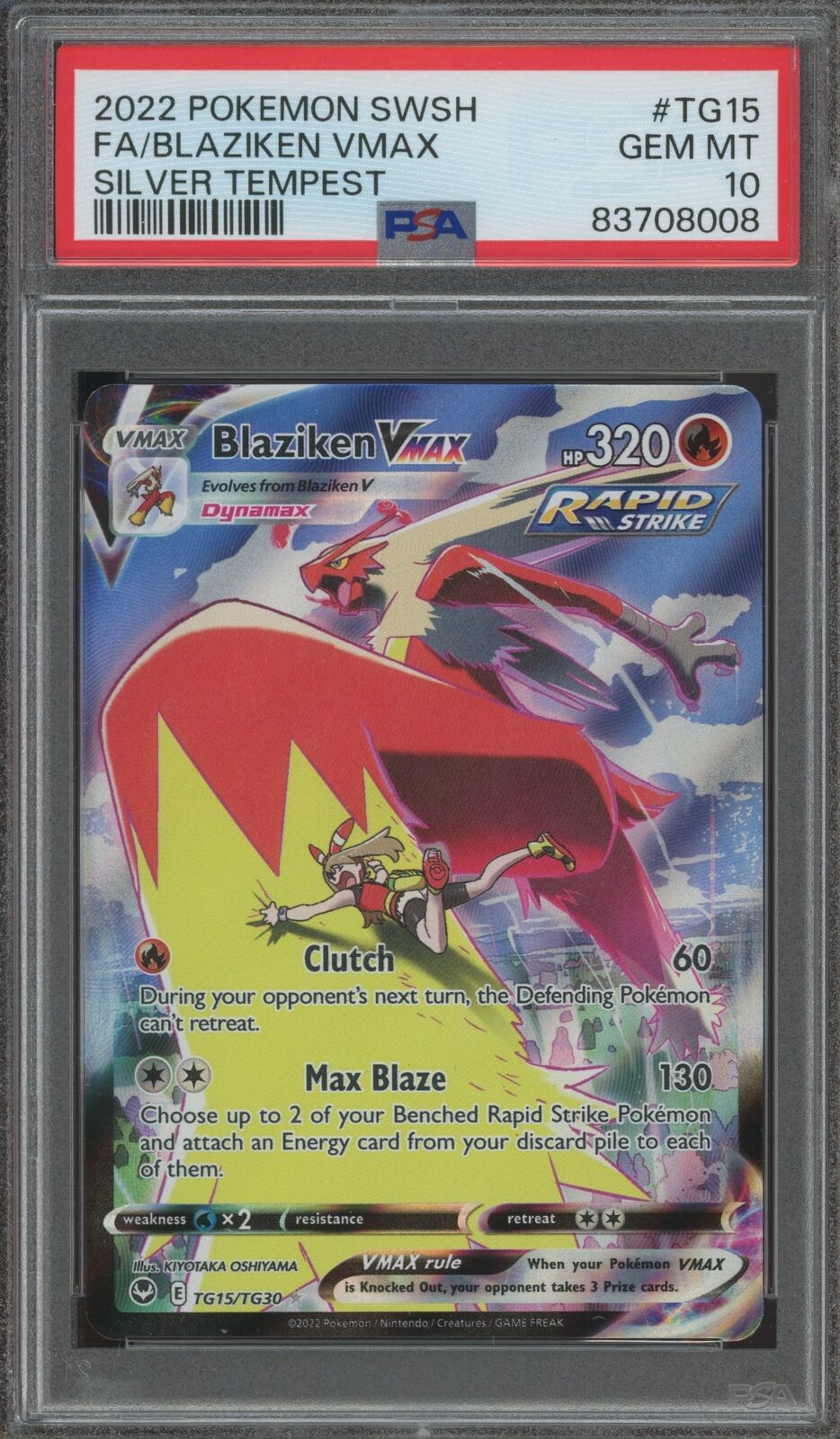 Pokemon Blaziken VMAX | Silber Tempest Trainer Galerie | PSA 10